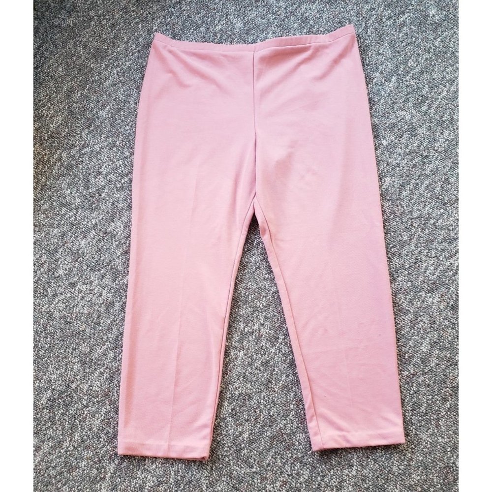 70s Pink Pleated Polyester Pants‎